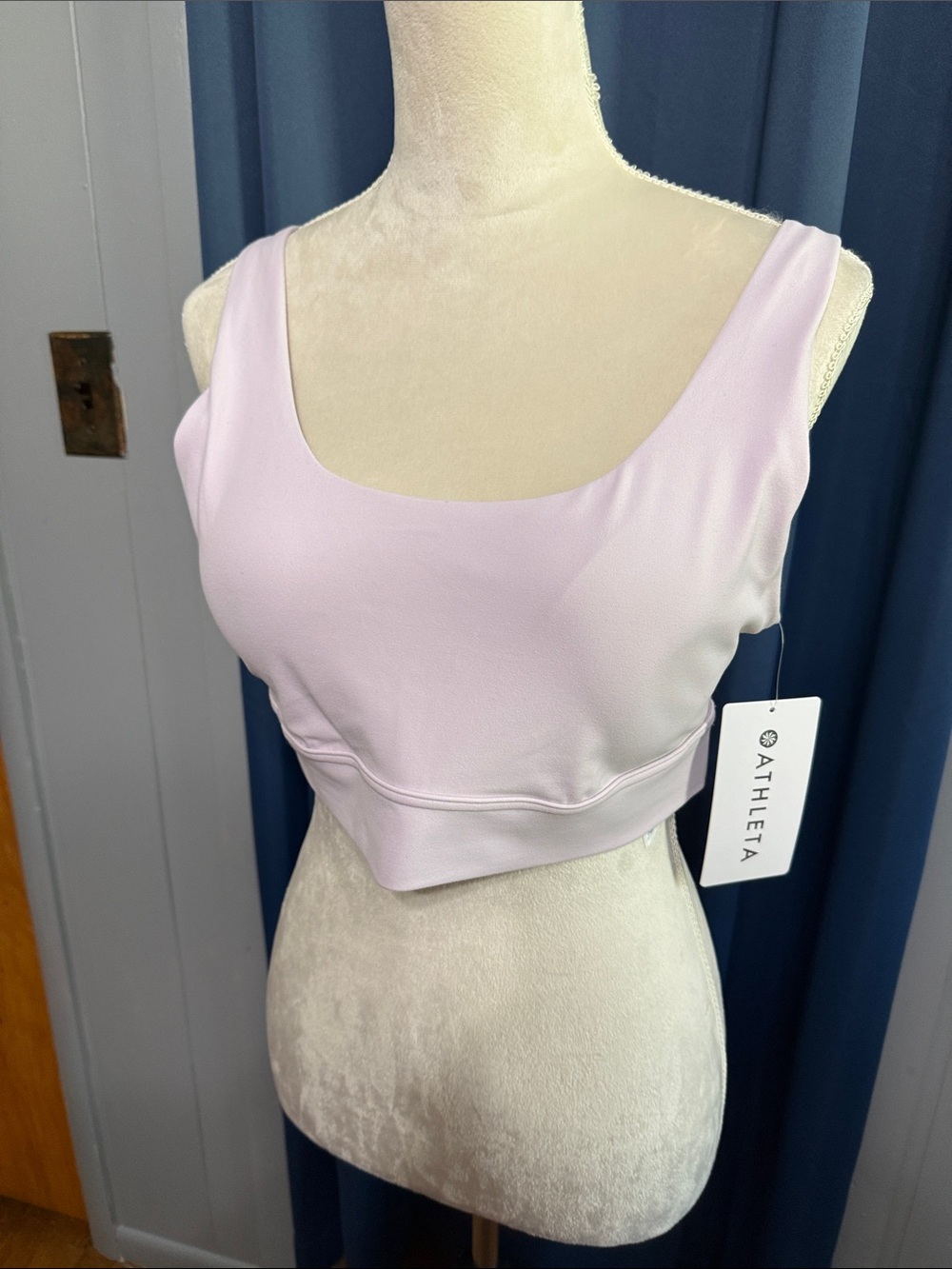 Athleta Breathe Longline Bra in Lavender